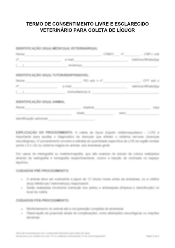 Consentimento para Procedimentos de Risco - Cistocentese | Coleta de Líquor | Citologia Guiada por Ultrassom - Image 3