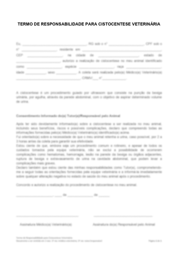 Consentimento para Procedimentos de Risco - Cistocentese | Coleta de Líquor | Citologia Guiada por Ultrassom - Image 4