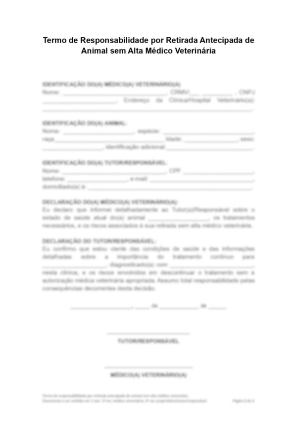 Contratos Veterinários - Pacote de Autorização de Procedimentos - Cirurgia Geral | Anestesia | Internação | Eutanásia | Alta e Retirada sem Alta - Image 12