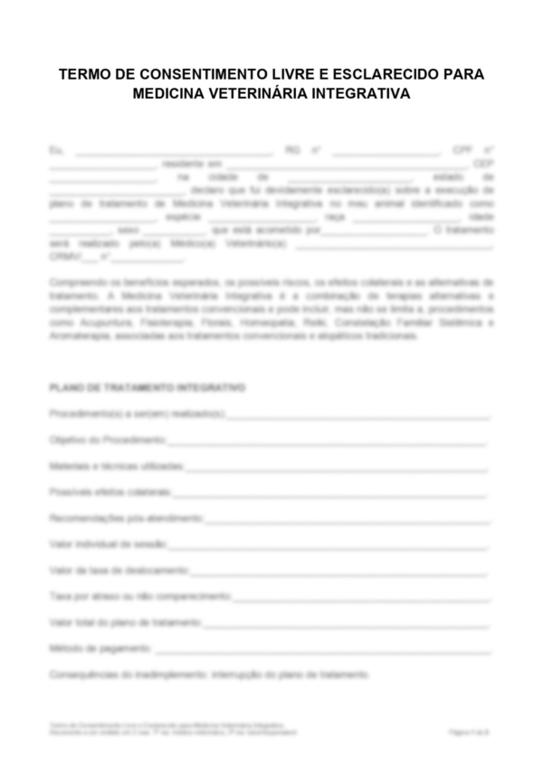 Contratos Veterinários - Termo e Contrato para Medicina Veterinária Integrativa - Image 3